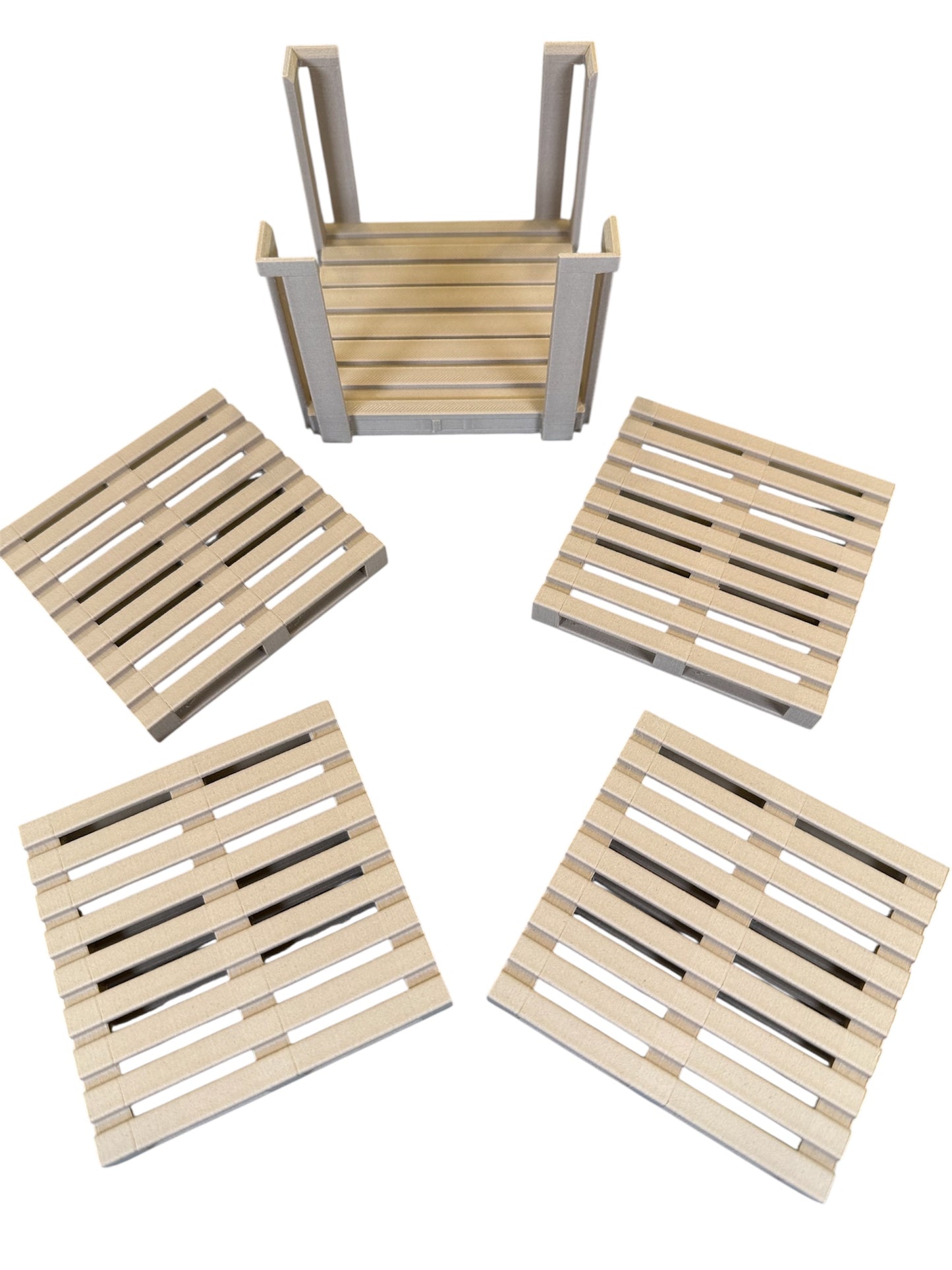 Pallet Coaster Set Made With Real Wood Fibers
