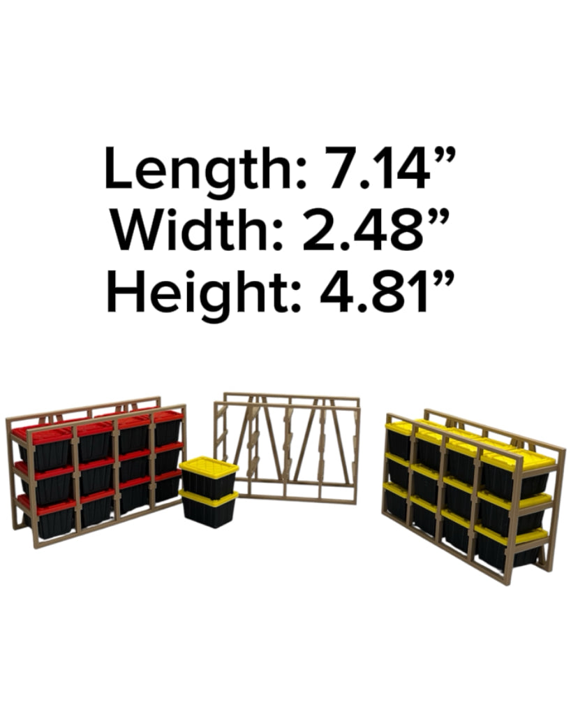 Mini Desktop Tote Wooden Rack - Holds 12 Small Totes(Totes Not Included)
