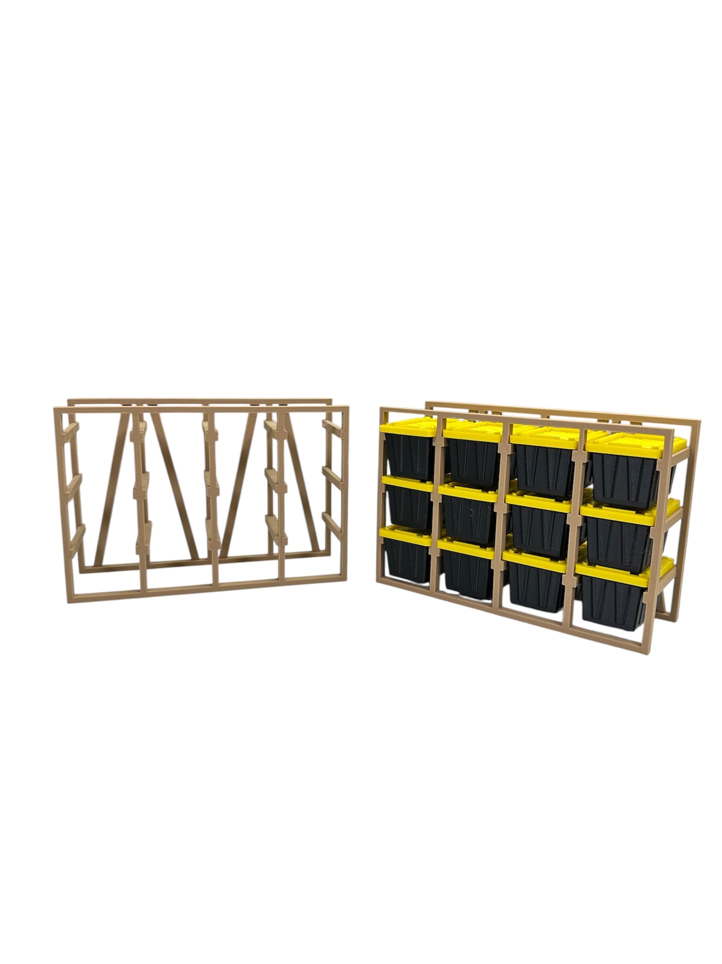 Mini Desktop Tote Wooden Rack - Holds 12 Small Totes(Totes Not Included)