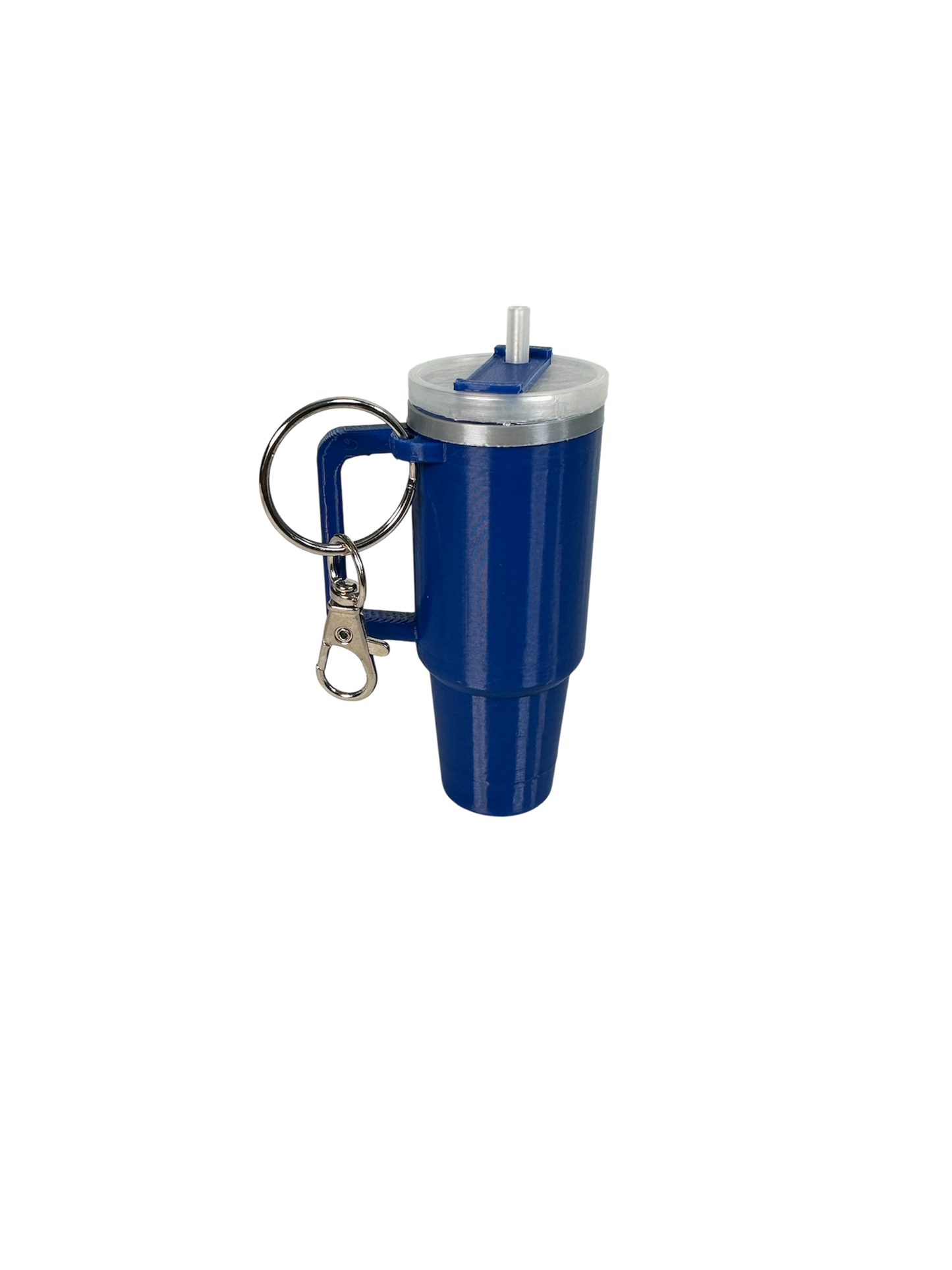 Tumbler Cup Lip Balm Holder Keychain Accessory - 3D Printed Multicolor 3 Inches Tall Portable Lip Balm Container with Keyring
