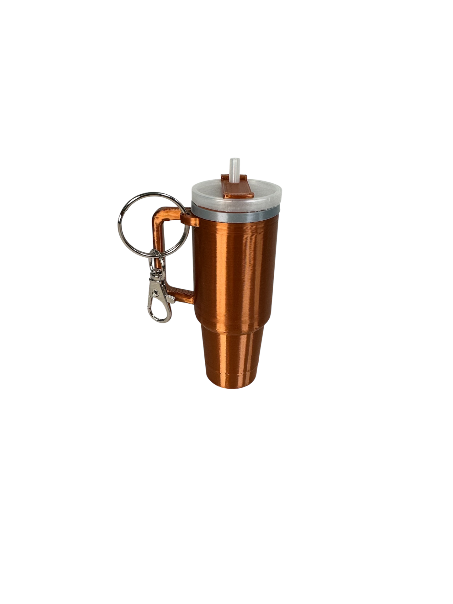 Tumbler Cup Lip Balm Holder Keychain Accessory - 3D Printed Multicolor 3 Inches Tall Portable Lip Balm Container with Keyring