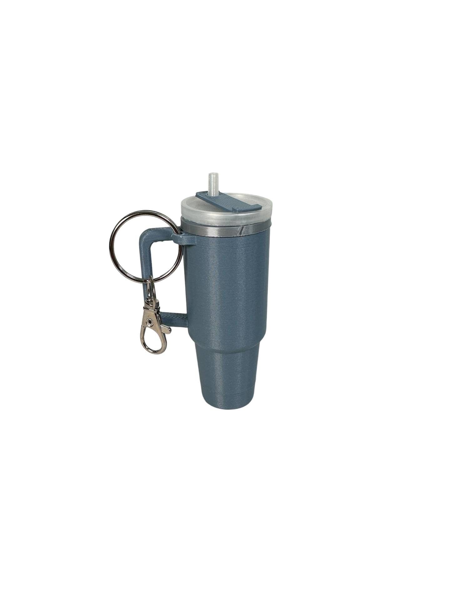 Tumbler Cup Lip Balm Holder Keychain Accessory - 3D Printed Multicolor 3 Inches Tall Portable Lip Balm Container with Keyring