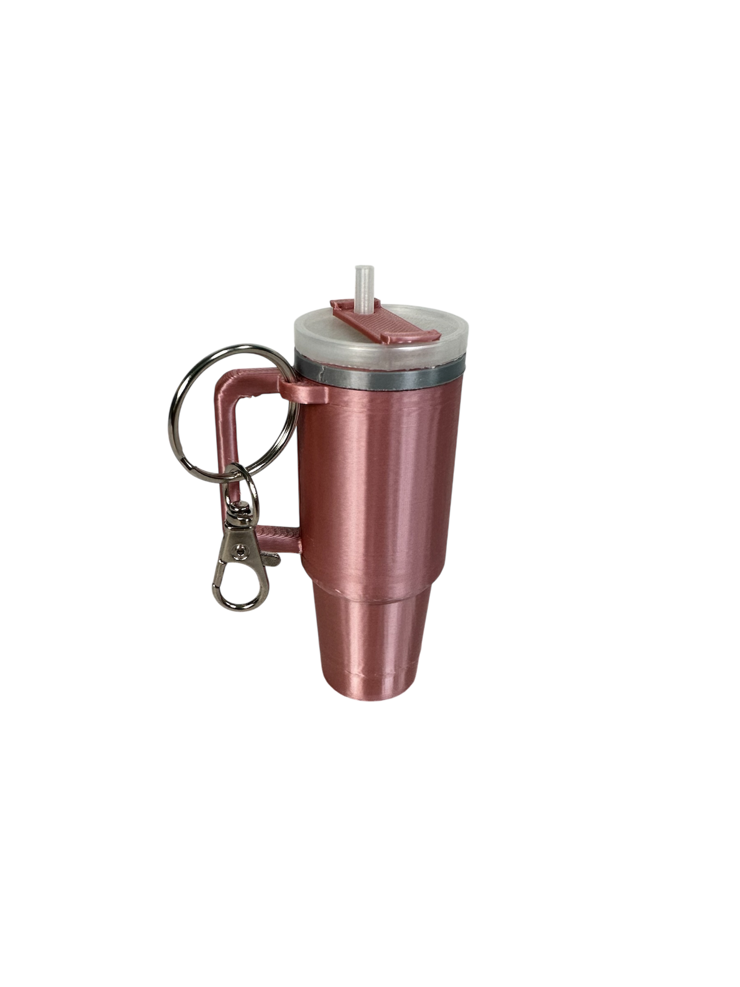 Tumbler Cup Lip Balm Holder Keychain Accessory - 3D Printed Multicolor 3 Inches Tall Portable Lip Balm Container with Keyring