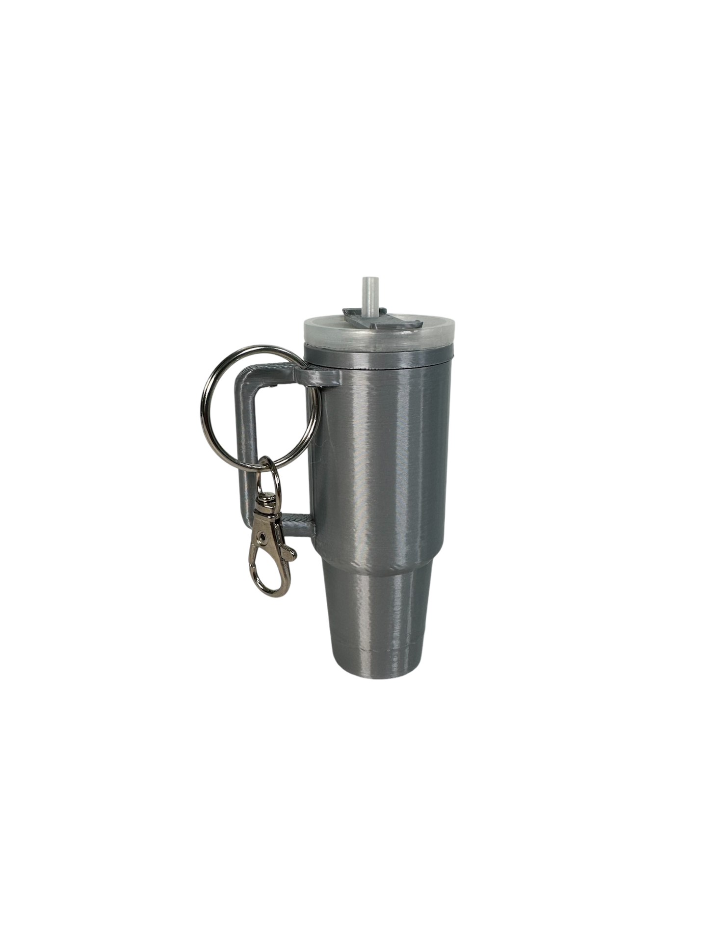 Tumbler Cup Lip Balm Holder Keychain Accessory - 3D Printed Multicolor 3 Inches Tall Portable Lip Balm Container with Keyring