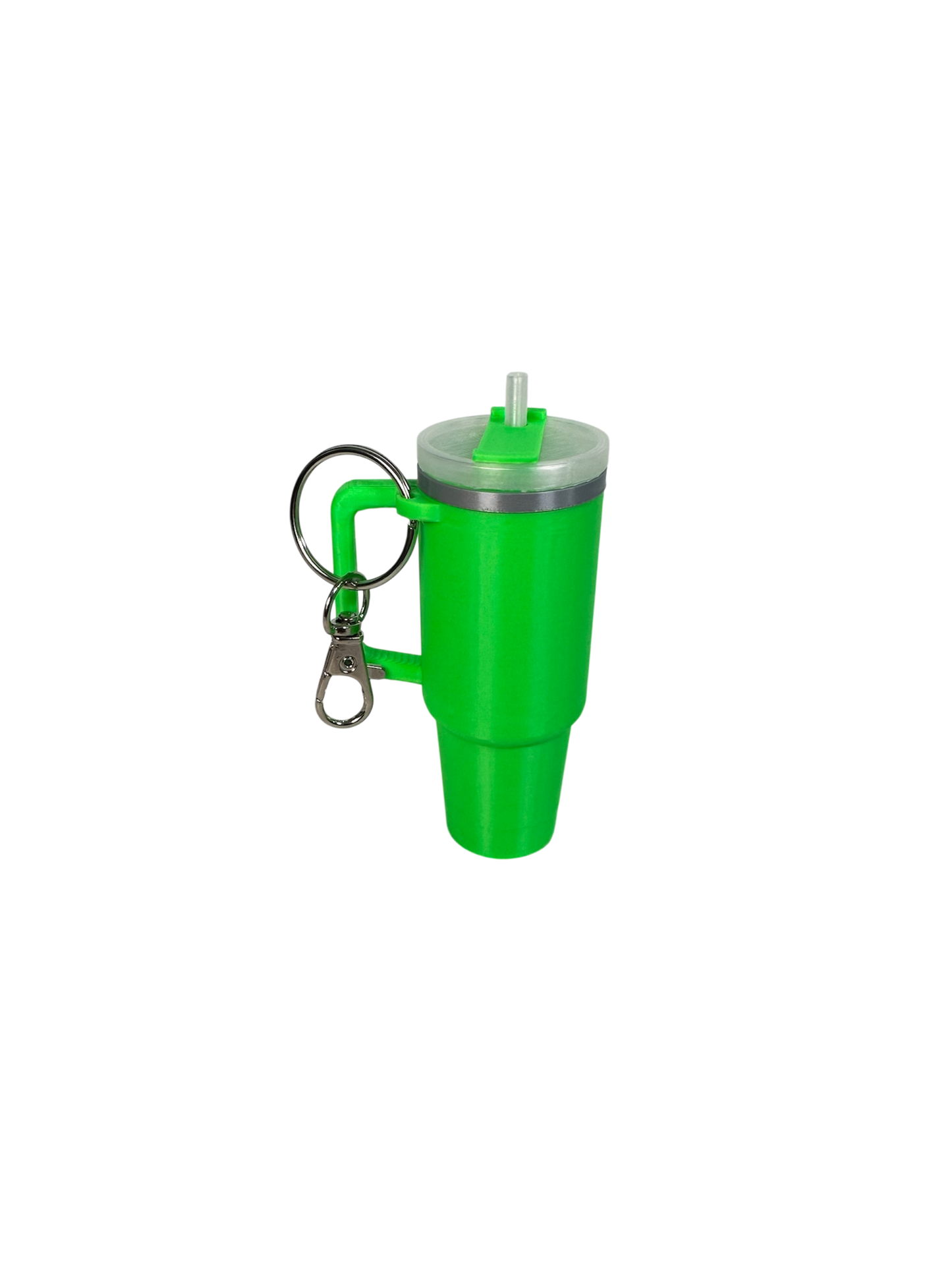 Tumbler Cup Lip Balm Holder Keychain Accessory - 3D Printed Multicolor 3 Inches Tall Portable Lip Balm Container with Keyring