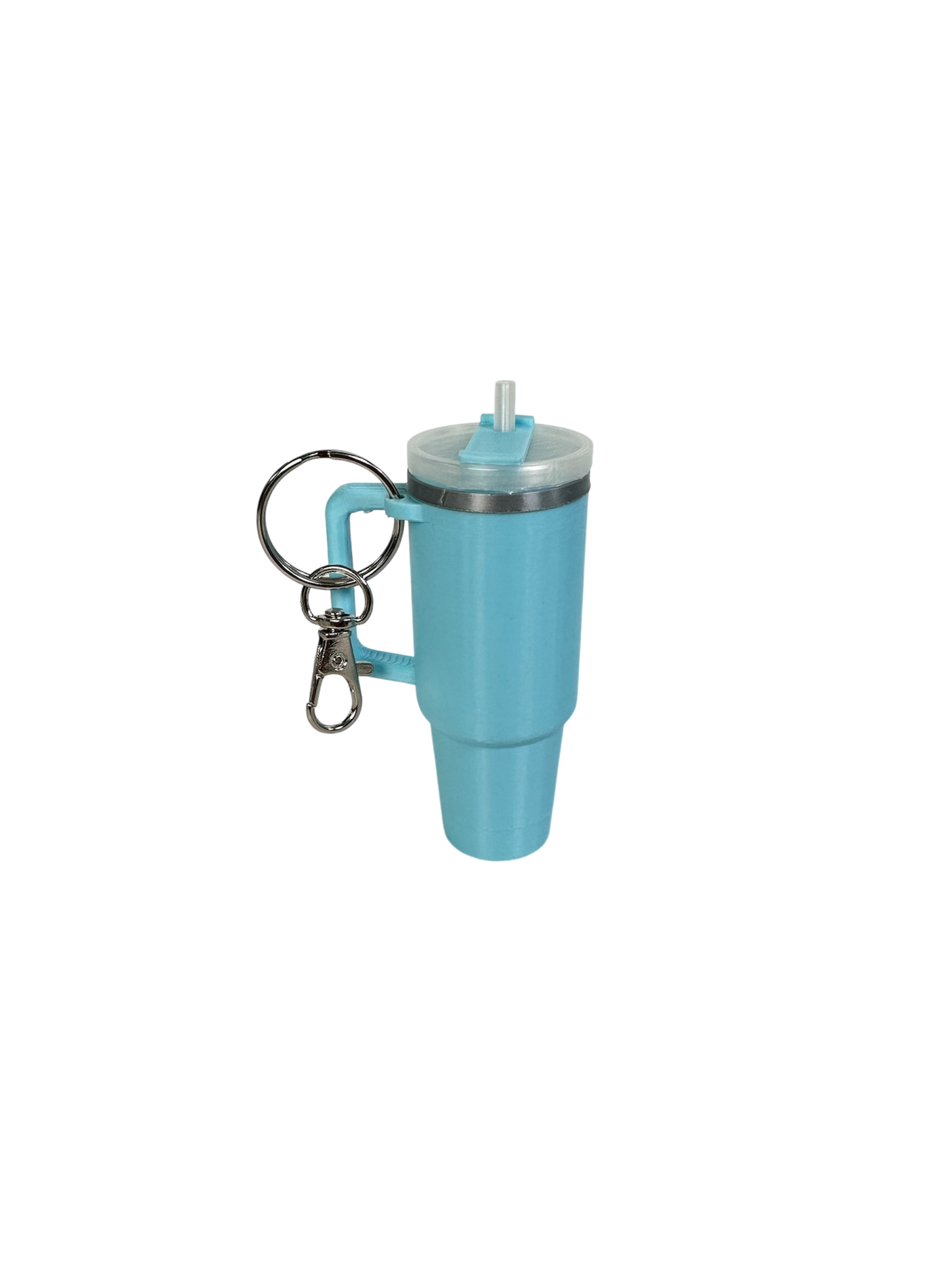 Tumbler Cup Lip Balm Holder Keychain Accessory - 3D Printed Multicolor 3 Inches Tall Portable Lip Balm Container with Keyring