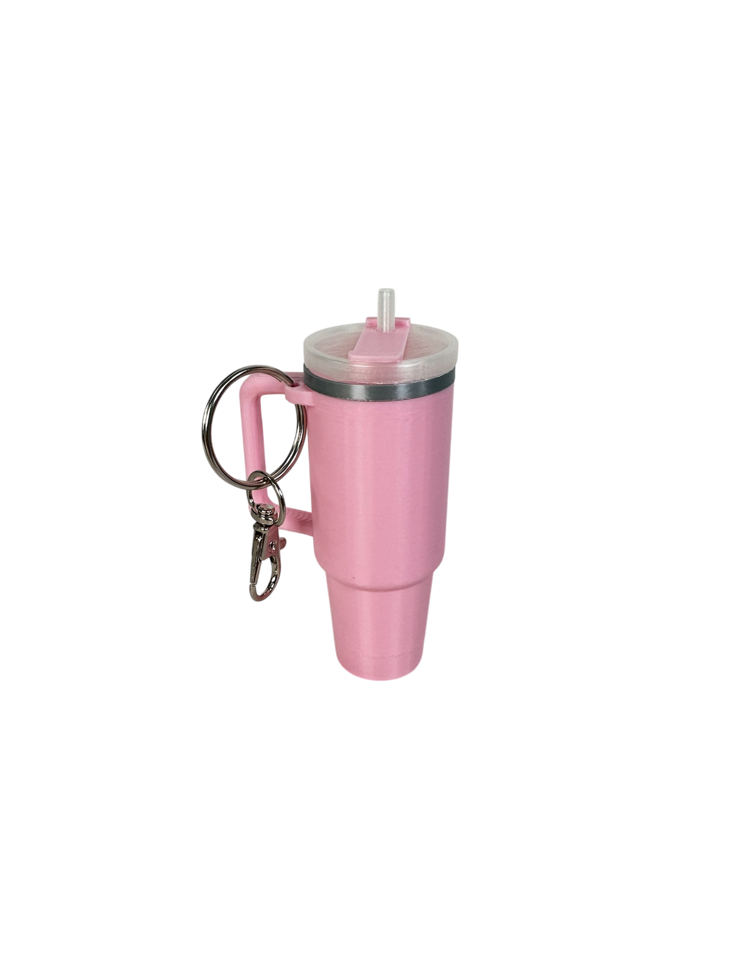 Tumbler Cup Lip Balm Holder Keychain Accessory - 3D Printed Multicolor 3 Inches Tall Portable Lip Balm Container with Keyring
