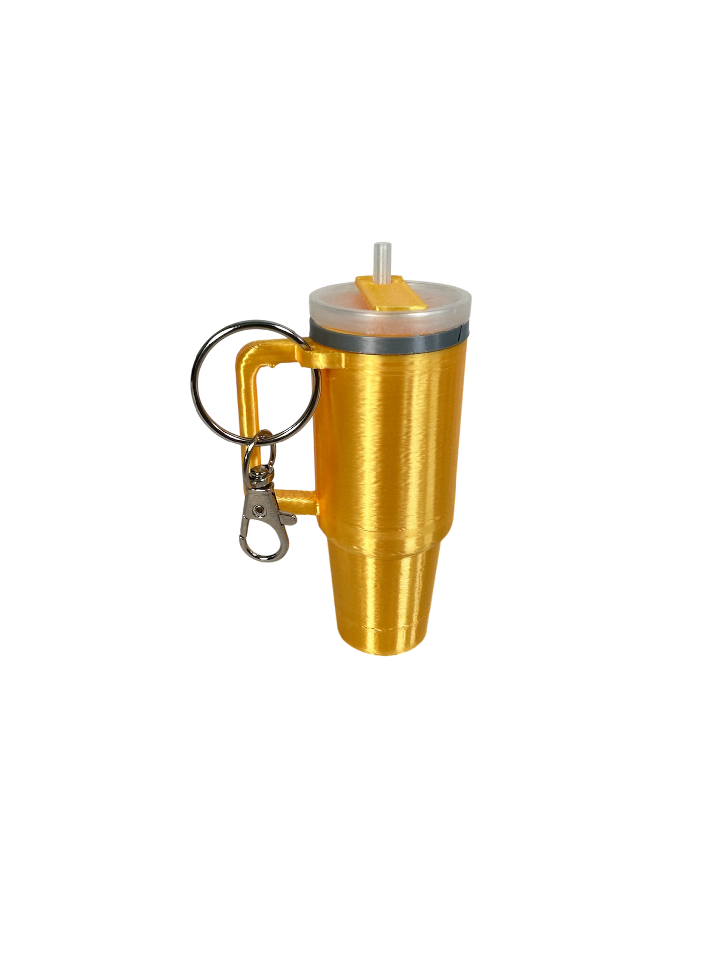 Tumbler Cup Lip Balm Holder Keychain Accessory - 3D Printed Multicolor 3 Inches Tall Portable Lip Balm Container with Keyring