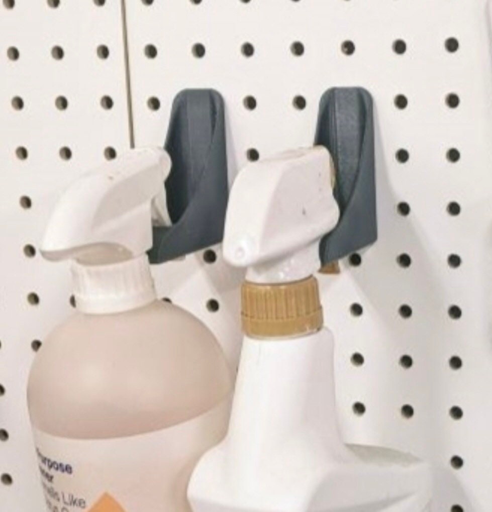 Spray Bottle Holder (2 pk) for pegboard